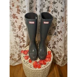 Hunter Women’s Original Tall Gloss Boots - Grey